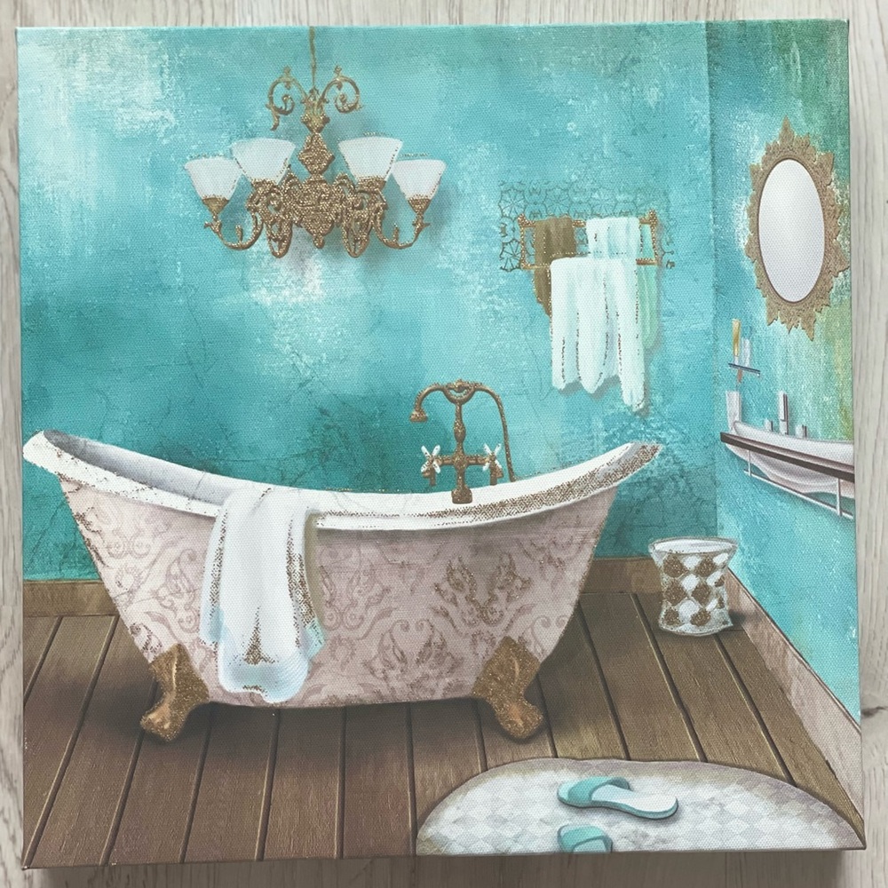 🔥 SOLD!! 🔥 2pc Bathroom Wall Decor - Picture 4 of 5
